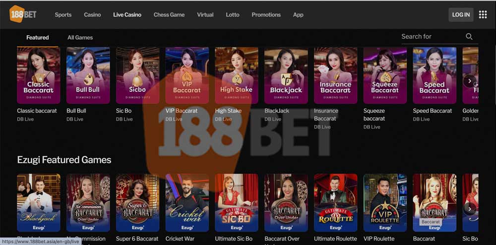 188bet คาสิโนสดออนไลน์